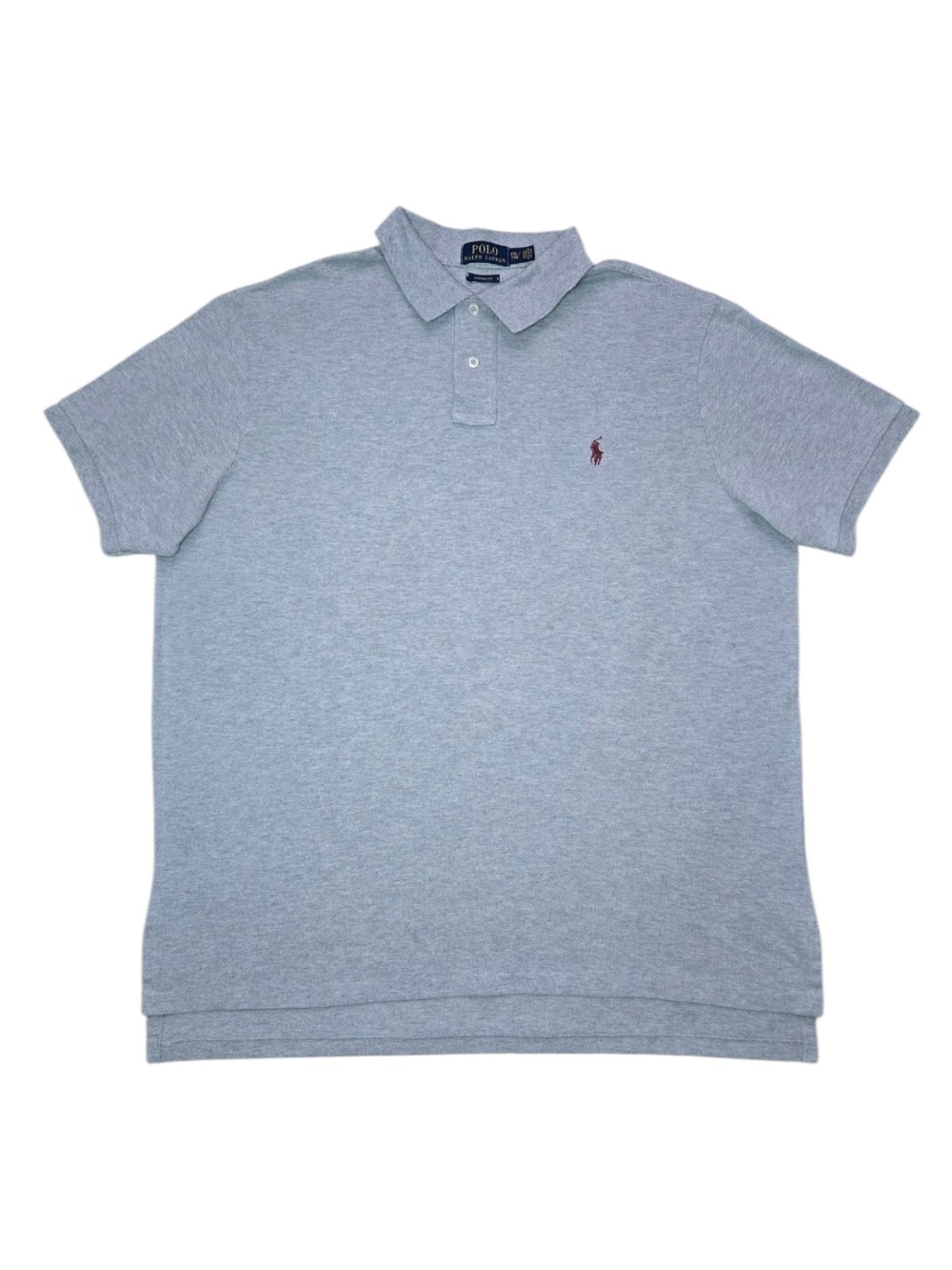 Polo Ralph Lauren XXL Gray Custom Fit Golf Polo Shirt Pony Logo Short Sleeves